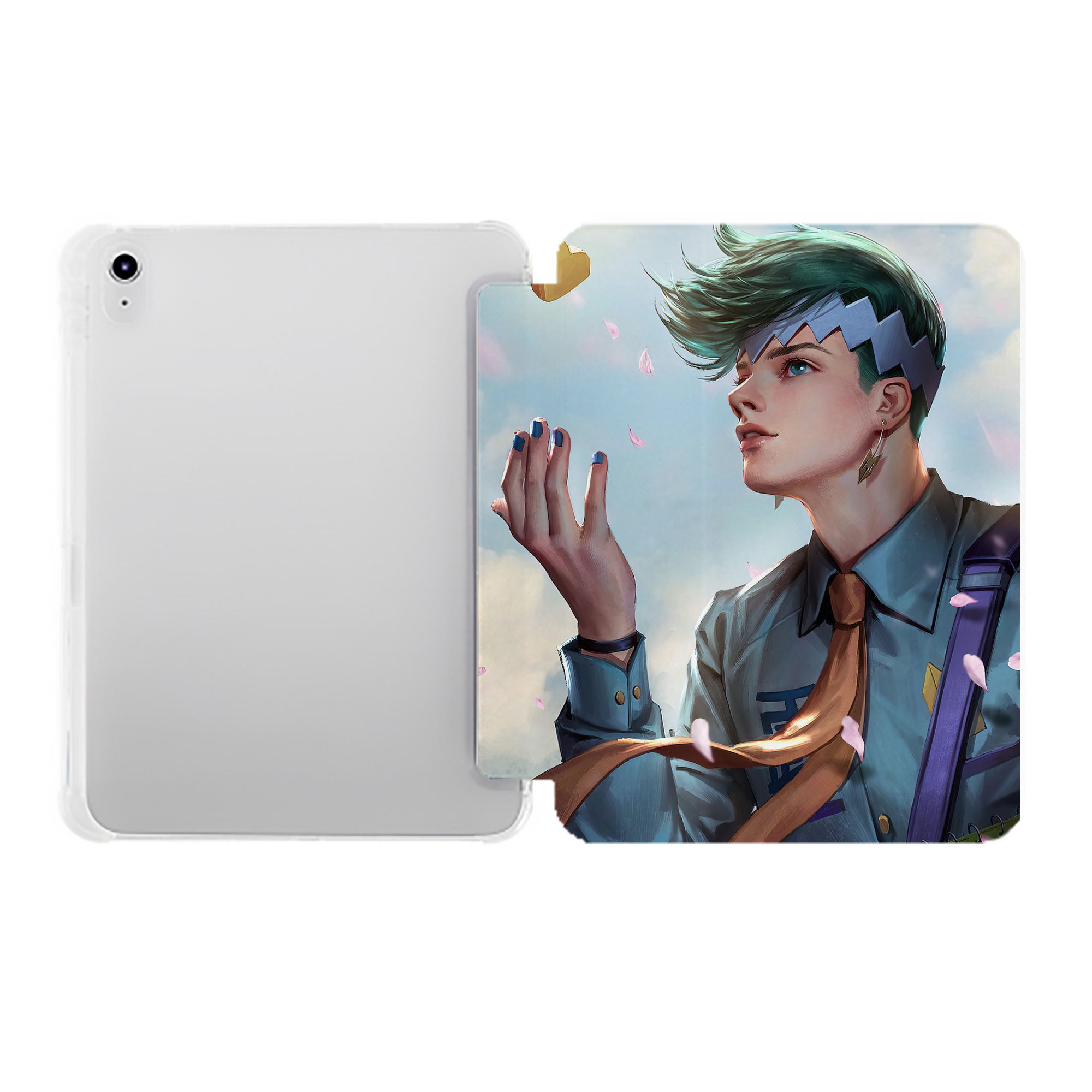 （画像用） ジョジョの奇妙な冒険 JoJo's Bizarre Adventure IPad ケース ペン収納付き 三つ折りスタンド PUレザー×シリコン 対応機種9.5/10.5/10.9インチ
